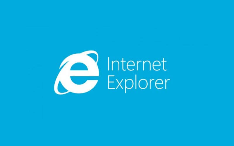 Il logo del browser web Internet Explorer.