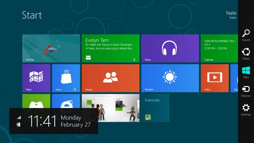 La Modern UI, l'innovativa interfaccia grafica (GUI) introdotta per la prima volta in Windows 8.